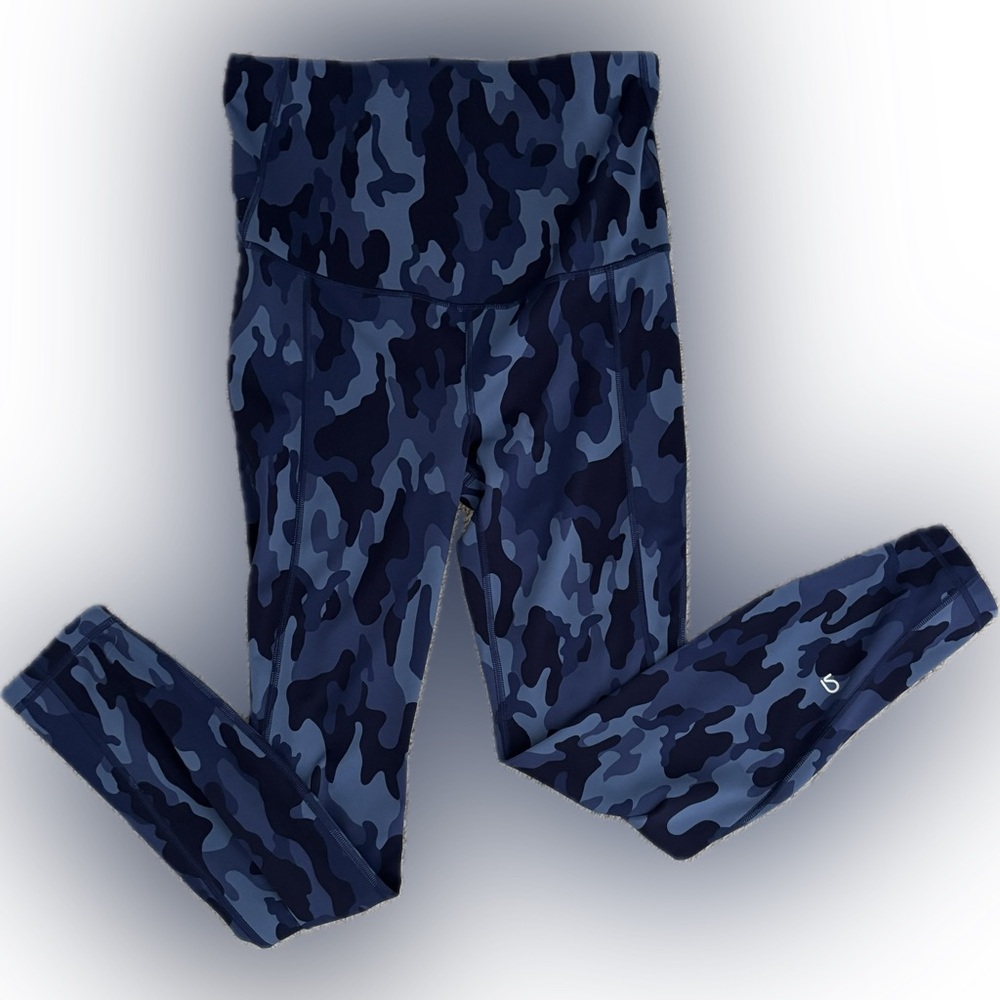 GAP Maternity Sculpt Compression Leggings - Blue and Gray Camo